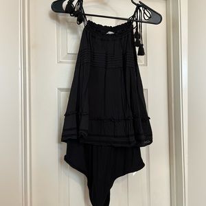 FREE PEOPLE TIE SHOULDER BODYSUIT TANK